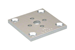 CRL Satin Anodized Standard 2" x 2" Base for Post Extrusion