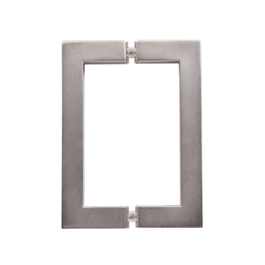 CRL Satin Nickel 6" x 6" SQ Series Square Tubing Back-to-Back Pull Handle