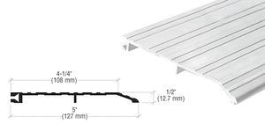 CRL Aluminum 5" x 1/2" Offset 73" Long Saddle Threshold