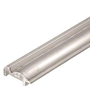 CRL Brushed Nickel 84" Bottom Track for Essence® Series Sliding Door System