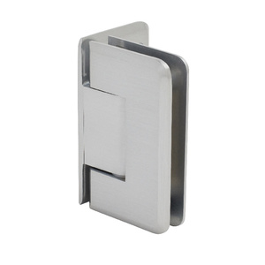 CRL Brushed Satin Chrome Pinnacle 044 Series Wall Mount Offset Back Plate Hinge