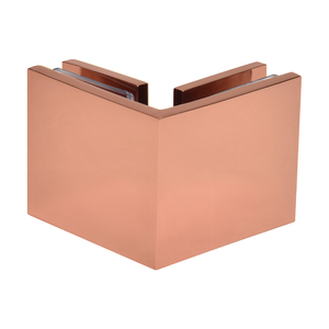 CRL Rose Gold Square 90 Degree Glass-to-Glass Clamp