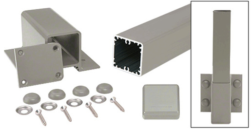 CRL Agate Gray 100 Series 48" Fascia Mount Post Kit