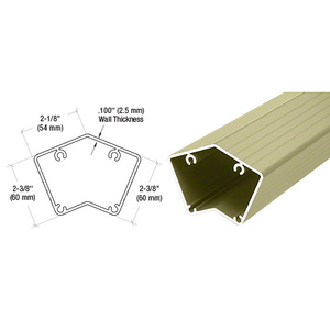 CRL Pre-Treated Aluminum 100 Series 42" 135 Degree Fascia Mount Post Only for 100 Series Rails