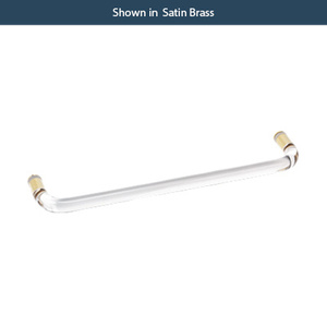 Satin Brass 18" Acrylic Single Mount Towel Bar