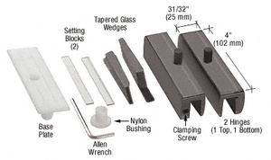 CRL Oil Rubbed Bronze Madrid Series Hinge Kit