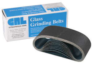 CRL 4" x 24" 60X Grit Glass Grinding Belts for Portable Sanders - 10/Bx