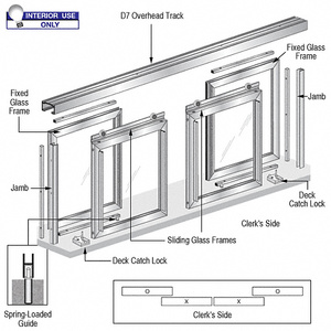 CRL Horizontal Sliding Diane Model Pass-Thru Assembly With D7 Header