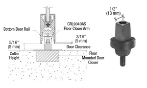 CRL 5/16" Collar Height "Mab" Type Spindle