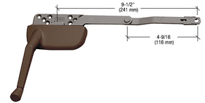 CRL Bronze 9-1/2" Right Hand Single Arm Ellipse Surface Mount Dyad Casement Operator