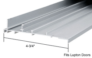 CRL Aluminum OEM Replacement Patio Door Threshold for Lupton Doors; 4-3/4" Wide x 6' Long