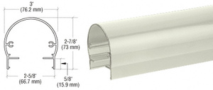 CRL Oyster White 300 Series 241" Top Rail