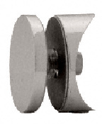 CRL Brushed Nickel Hydroslide 180 Degree Glass-to-Sliding Track Connector