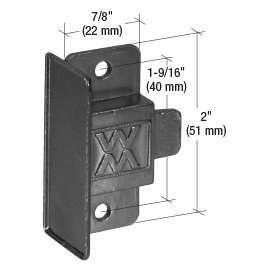 CRL Black Sliding Window Latch and Pull with 1-9/16" Screw Holes for Window Master Series 216 Windows