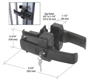 CRL Black Magnetic Lokk-Latch® Gate Lock