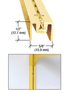 CRL Brite Gold Anodized 72" Aluminum Wall Standard