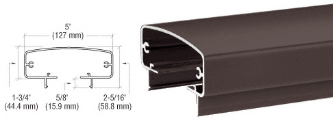 CRL Matte Bronze 400 Series 241" Top Rail