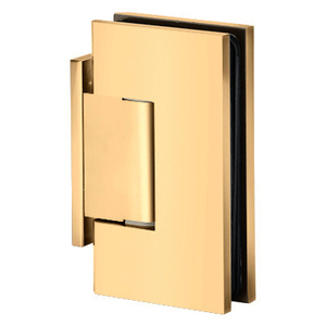 Polished Brass Wall Mount with Offset Back Plate Maxum Series Hinge