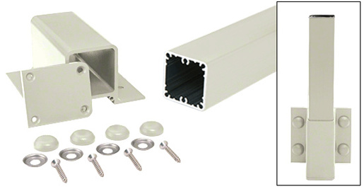 CRL Oyster White 200, 300, 350, and 400 Series 48" Fascia Mount Post Kit