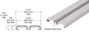 CRL Satin Anodized Sliding Door Bottom Rolling Track