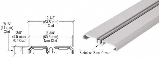 CRL Satin Anodized Sliding Door Bottom Rolling Track