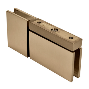 CRL Brushed Bronze Cardiff Top or Bottom Mount Pivot with Attached U-Clamp Hinge
