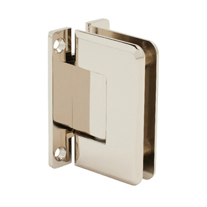 CRL Polished Nickel Pinnacle 537 Series 5 Degree Pre-Set Wall Mount 'H' Back Plate Hinge