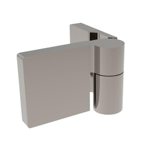 CRL Brushed Nickel Lugano Series Wall Mount Hinge - For Left Hand Door