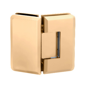 Satin Brass 135° Glass-to-Glass Adjustable Majestic Series Hinge