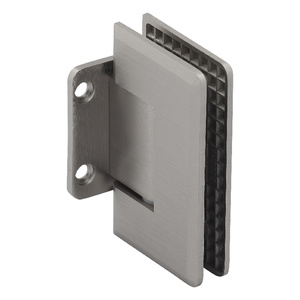 Brushed Nickel Coronado Glass To Wall Hinge With Short Back Plate