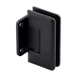 Matte Black Wall Mount with Short Back Plate Adjustable Majestic Series Hinge