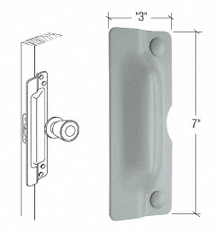 CRL 7" Gray Latch Shield for Flush Mounted Doors