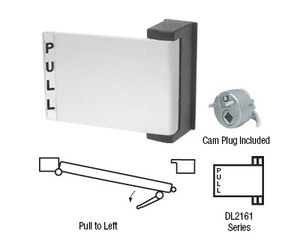 CRL Aluminum Universal Push-Pull Paddle Handle - Pull to Left