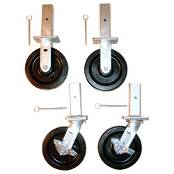 CRL 8" Diameter Caster Kit with Mounting Posts and Quick Release Pins