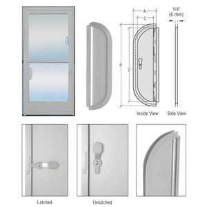 CRL Satin Anodized 2-5/8" x 12-1/8" Deluxe Mail Slot with Glass Channel Bar Without Latch