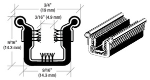 CRL Beaded Flexible Universal Narrow Channel for Various 1948-1962 Model Cars - 96" Length