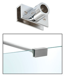 CRL Polished Chrome Adjustable Slim Line Glass Mount Fitting