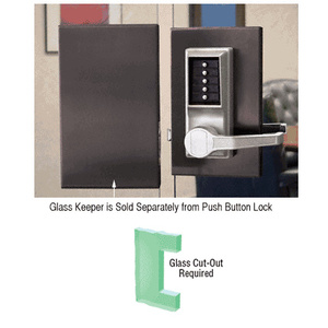 CRL Black Bronze Anodized 6" x 10" LH Center Lock Keeper for Push Button Locks