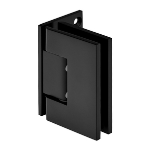 CRL Matte Black Melbourne Wall Mount Offset Back Plate Hinge