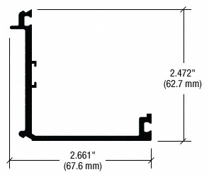 CRL-U.S. Aluminum Pressure Bar with Weatherstrip and Punched Holes, Dark Bronze/Black Anodized Class 1 - 24'-2"