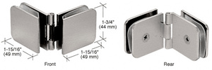 CRL Brushed Satin Chrome Adjustable Glass-to-Glass Clamp