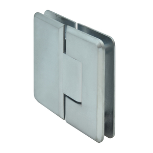 CRL Brushed Chrome Cologne 180 Series 180º Glass-to-Glass Hinge