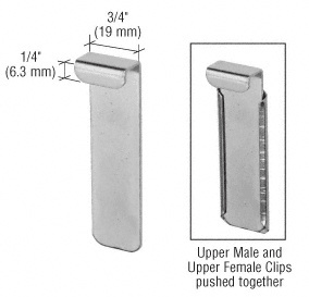 CRL Nickel Plated Bishop Upper Mirror Clip - Male