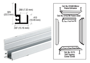 CRL Satin Anodized "Make It Yourself" Mirror Frame Extrusion