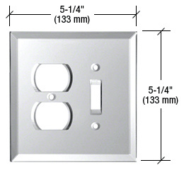 CRL Clear Duplex and Toggle Combo Glass Mirror Plate