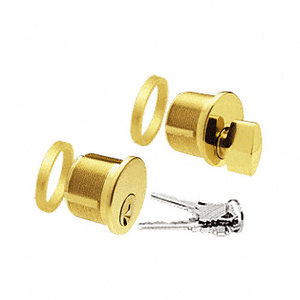 CRL Polished Brass Keyed DRA Series Cylinder/Thumbturn Combo