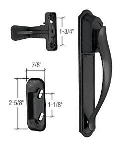 CRL Black Screen Door Pull Lever Latch