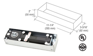 Dormakaba® Model BTS75VBF Adjustable Spring Power Size 1 to 4, 175º No Hold Open Floor Mounted Door Closer Body in Cement Case