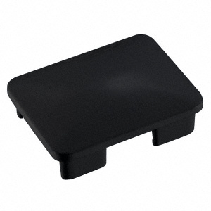 CRL Matte Black Rectangular AWS Post Cap for 180 Degree Center or End Post