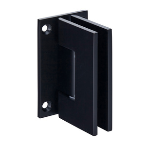 CRL Matte Black Geneva 537 Series Wall Mount Full Back Plate Standard Hinge With 5 Degree Offset